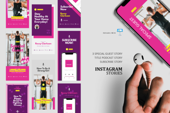 Download Fitness Podcast Ig Stories &amp; Post Keynot - Premium Resources